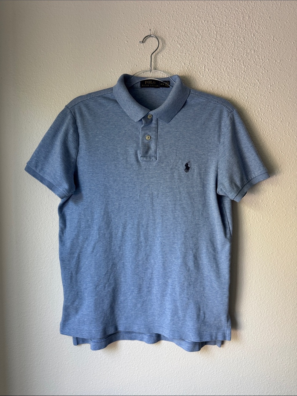 Polo by Ralph Lauren Heathered Light Blue Short-Sleeve Polo
